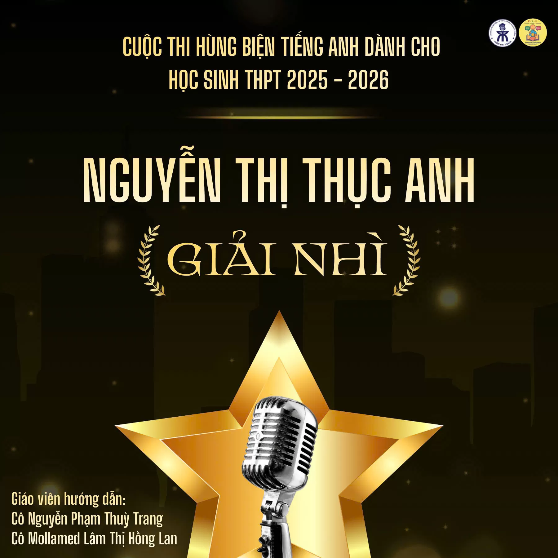 THÔNG ĐIỆP XANH Ý NGHĨA TỪ PHẦN THI HÙNG BIỆN TIẾNG ANH ĐẦY THUYẾT PHỤC ĐẠT GIẢI NHÌ CẤP TP